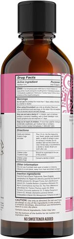 GuruNanda Oral Pain Relief Mouthwash – 1.5% Menthol for Canker Sore, Mouth Sore & Oral Irritation Relief – White Turmeric, Miswak & Clove for Fresh Breath & Happy Gums – Alcohol Free, 8 oz in Kuwait