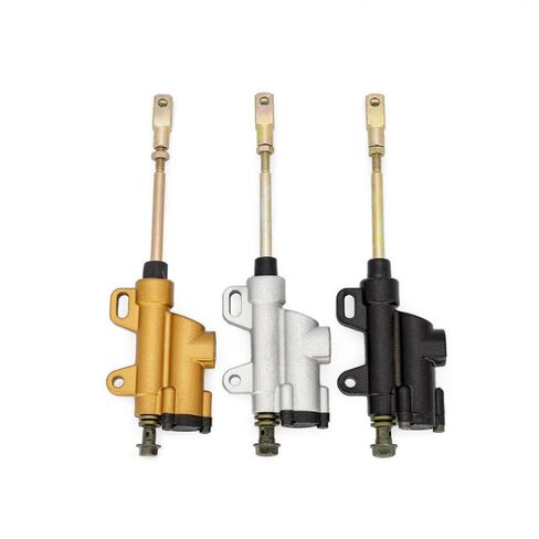 10mm Black and White Rear Hydraulic Brake Master Cylinder Compatible with 110cc 125cc 140cc 150cc Bike ATV Pit Bike Off Road Motorcycle(Golden Short Pump) in Kuwait