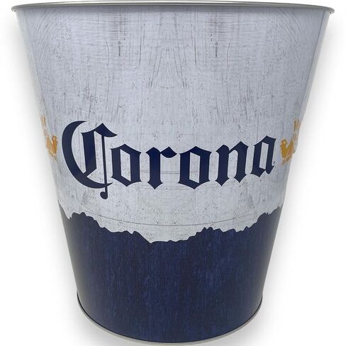 SOTT Corona Tapered Metal Trash Bin Wastebasket Vintage Inspired Retro Home Decor (10.5" Dia x 11" Tall) in Kuwait