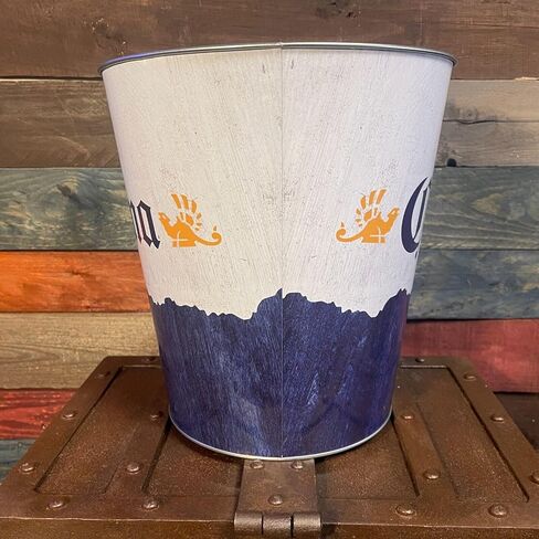 SOTT Corona Tapered Metal Trash Bin Wastebasket Vintage Inspired Retro Home Decor (10.5" Dia x 11" Tall) in Kuwait