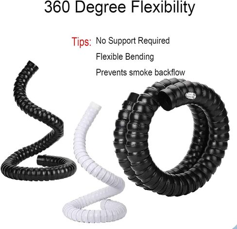 360° Vacuum Hose with Hood, 3.3ft Flexible Air Extractor Duct for Smoke Fume Removal - Laboratory Auto Repair Shop Workshop in Kuwait