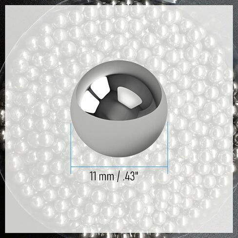 200 PCS 11 mm(0.43") Bearing Balls 304 Stainless Steel Solid Ball Bearing G100 Precision Ball in Kuwait