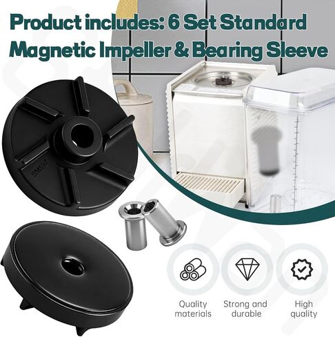 دافعة مغناطيسية 3587، غطاء محمل 3220 - 6 عبوات لموزعات المشروبات Grindmaster Crathco موديلات D155 D15 D25 D255 D35 D355، أسود in Kuwait