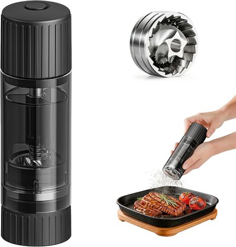 Luvan Pepper Grinder, Sleek Manual Pepper Mill with Stainless Steel Grinding Core, Adjustable Coarseness, Refillable Semi-Transparent Spice Grinder for Kitchen Cooking & Dining in Kuwait