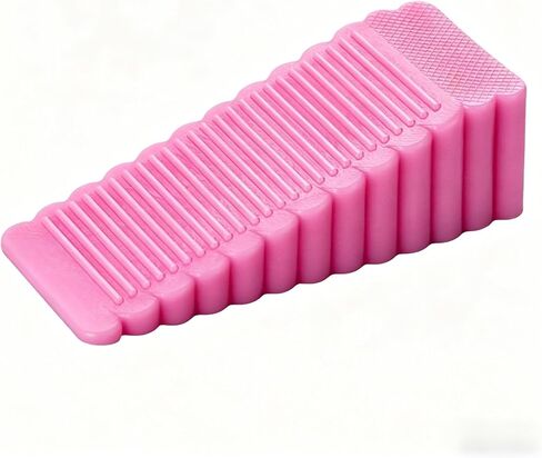 1Pcs Pink Silicone Door Stopper, Thickened Non-Slip Windproof Door Wedge, Stackable Punch-Free Door Stop, Reusable Anti-Scratch Door Holder for Home Office Indoor Outdoor Floor Use in Kuwait