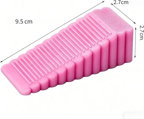 1Pcs Pink Silicone Door Stopper, Thickened Non-Slip Windproof Door Wedge, Stackable Punch-Free Door Stop, Reusable Anti-Scratch Door Holder for Home Office Indoor Outdoor Floor Use in Kuwait