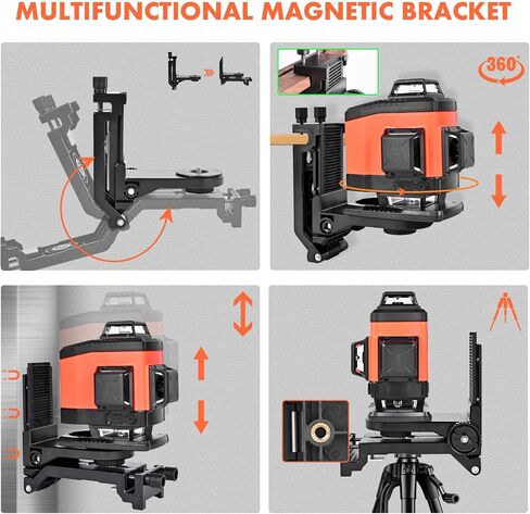 DOVOH 4x360 مستوى الليزر الذاتي التسوية مع جهاز الاستقبال، ترايبود، قضيب الصف، الفئة الثانية in Kuwait