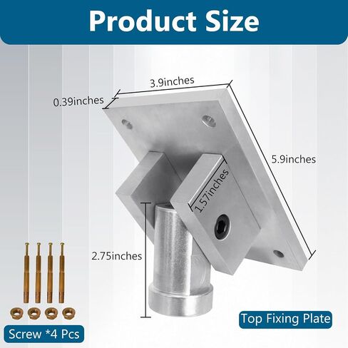 Adjustable Universal Pole Dance Top Fixed Plate, Universal Ceiling Mount for Slanted Ceilings, Enhanced Stability, Durable Steel Construction, Easy Installation for Home Use in Kuwait