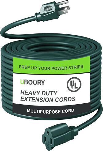Outdoor Extension Cord Waterproof 100 FT, Orange 16/3 SJTW Heavy Duty, Flexible 100% Copper 3 Prong Extension Cord for Lawn, Garage,UL Listed in Kuwait