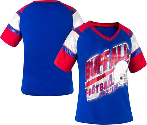 تيشيرتات رياضية لعشاق كرة القدم من Athletic City Raglan - أزرق وأحمر in Kuwait