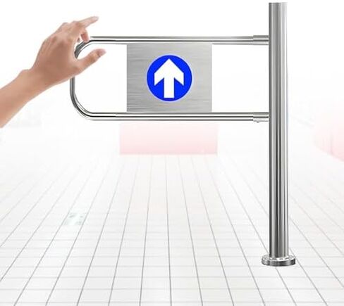 One-Way Traffic Door，Automatic Rebound Swing GateAutomatic Closing Swing Gate - Durable Stainless Steel Safety Door for Supermarkets, Warehouses & Driveways ，（Right Door，80x97cm） in Kuwait