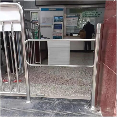 One-Way Traffic Door，Automatic Rebound Swing GateDurable Manual Safety Gate for Supermarkets, Automatic Closing Metal Door for Store Entry, Library & School Doorway (65x100cm) - Secure & Rel in Kuwait