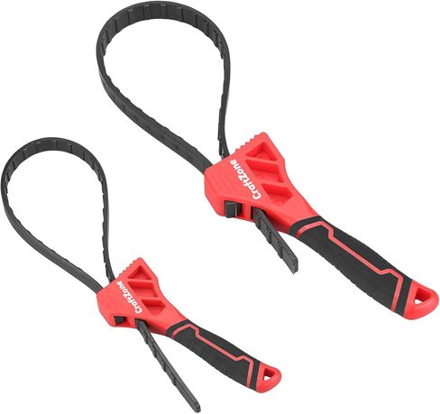2-piece Rubber Strap Wrench Set, Adjustable Oil Filter Wrench with Anti-Slip Strap (2-piece), 4" & 6" Spanner Wrench for Plumbing, Faucet, Pipe, and Spark Plug in Kuwait