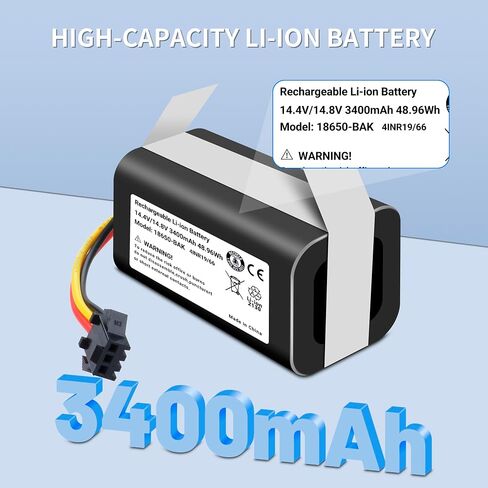 3400mAh Replacement Battery for Eufy X10 Pro Omni,Compatible with eufy Accessory- RoboVac Vacuum, Model Part Number:C0914E1 in Kuwait