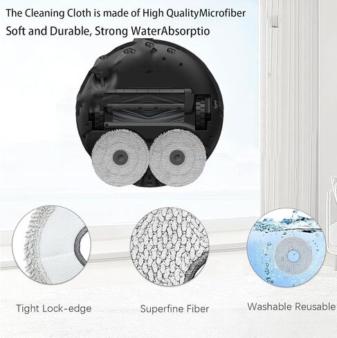 طقم ملحقات بديلة للمكنسة الكهربائية MOVA P50 Pro Ultra/MOVA P10 | 18 حزمة أجزاء لـ Dreame L40 Ultra / X40 Ultra / D30 Ultra 2 فرش رئيسية 4 مرشح 4 كيس غبار 4 فرش جانبية 4 منصات ممسحة in Kuwait
