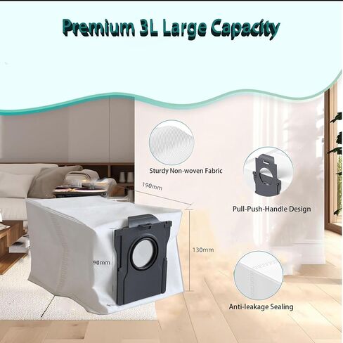 طقم ملحقات بديلة للمكنسة الكهربائية MOVA P50 Pro Ultra/MOVA P10 | 18 حزمة أجزاء لـ Dreame L40 Ultra / X40 Ultra / D30 Ultra 2 فرش رئيسية 4 مرشح 4 كيس غبار 4 فرش جانبية 4 منصات ممسحة in Kuwait