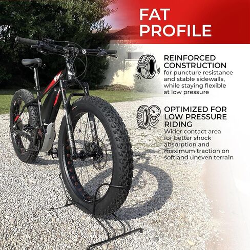 Finci Pair 26x4.0 Fat Bike Tires with 2X Inner Tubes SV - Foldable 26 inch Tires with Antipuncture 3 mm,100-559, Fat Tyre for Mountain, Hybrid, Dirt Bikes, Street Tires for Ebike, 30 TPI in Kuwait