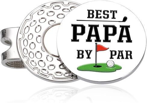 Magnetic Golf Daddy Ball Marker, Best Papa by Par Golfs Ball Marker Hat Clip Funny Golf Accessories Gift for Men New Dad Daddy Grandpa for Birthday Retirement Gifts from Daughter, Son, Grandkids, Wife in Saudi Arabia