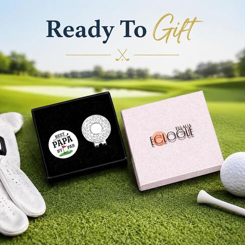 Magnetic Golf Daddy Ball Marker, Best Papa by Par Golfs Ball Marker Hat Clip Funny Golf Accessories Gift for Men New Dad Daddy Grandpa for Birthday Retirement Gifts from Daughter, Son, Grandkids, Wife in Saudi Arabia