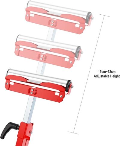 2 حامل دوار قابل للطي مع ارتفاع قابل للتعديل من 27 إلى 43 بوصة وهيكل فولاذي شديد التحمل بوزن 500 رطل لمنشار الطاولة ومشاريع الأعمال الخشبية in Kuwait