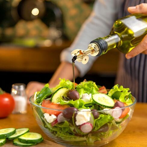 3PCS Olive Oil Dispenser Spout, Stainless Steel Liquor Pour Spout with Flip Lid, Bottle Pourers for Wine Bottles, Oil Bottles, Vinegar, Syrup and Other Liquid Bottles, Gold in Kuwait