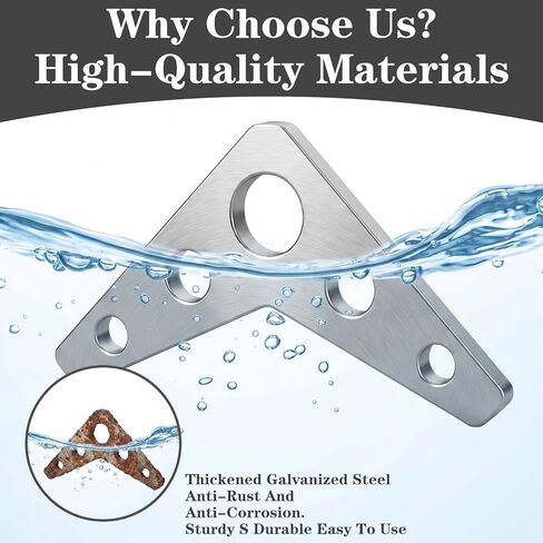 12 Pcs Steel Weld on Gussets, Metal Weld Triangle Gusset 3" x 3" x 1/4" Thick Zinc Alloy Heavy Duty Reinforcement Plate for Welding Tables, Trailer Frames & DIY Metal Fabrication in Kuwait