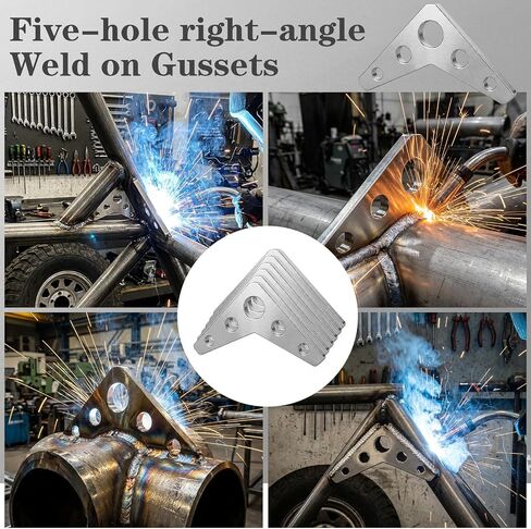12 Pcs Steel Weld on Gussets, Metal Weld Triangle Gusset 3" x 3" x 1/4" Thick Zinc Alloy Heavy Duty Reinforcement Plate for Welding Tables, Trailer Frames & DIY Metal Fabrication in Kuwait