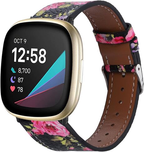 أربطة جلدية لـ Fitbit Versa 4/3/Sense 2/Sense in Kuwait