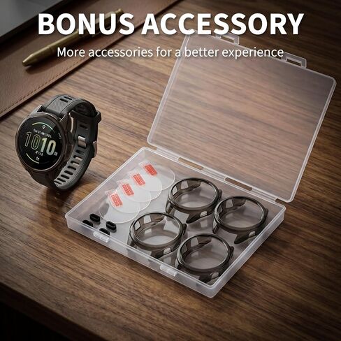12 Pack All-Around Protective Kit Compatible with Garmin Forerunner 165 | Including 4 Pack TPU Protective Case, 4 Pack Screen Protector and 4 Dust Plugs, Compatible with Garmin Forerunner 165 in Kuwait
