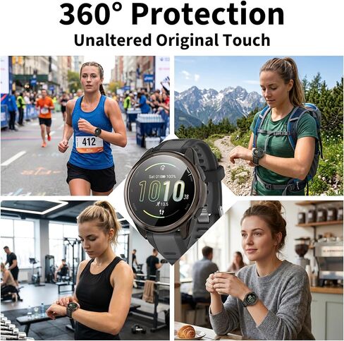 12 Pack All-Around Protective Kit Compatible with Garmin Forerunner 165 | Including 4 Pack TPU Protective Case, 4 Pack Screen Protector and 4 Dust Plugs, Compatible with Garmin Forerunner 165 in Kuwait