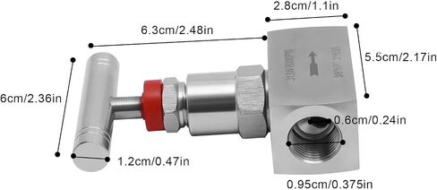 Stainless Steel Straight Needle Valve 3/8" Npt Female Thread, 6000 Psi Heavy Duty Industrial Hydraulic Flow Control in Kuwait