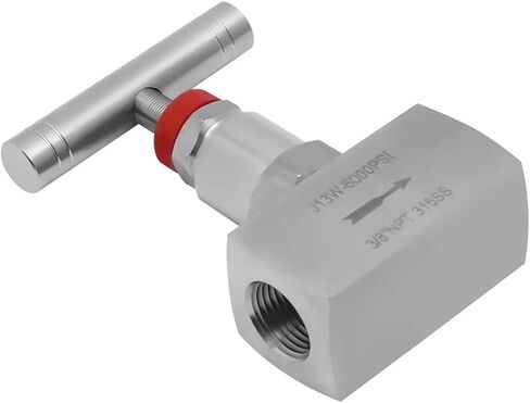 Stainless Steel Straight Needle Valve 3/8" Npt Female Thread, 6000 Psi Heavy Duty Industrial Hydraulic Flow Control in Kuwait