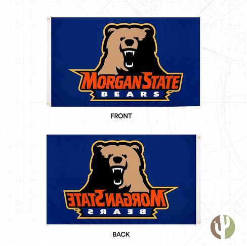 Desert Cactus Morgan State University Flag MOR Banners 100% Polyester Indoor Outdoor 3x5 feet Flags (Design 2) in Kuwait