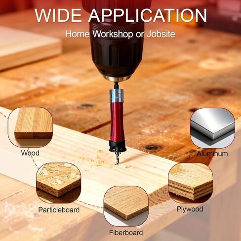 10 PCS Countersink Drill Bit Set – 82° Countersink Drill Bit and Adjustable Depth Stop Collar,4 Pcs 5/16", 2/5" Dual-Blade HSS Bits for Wood, Aluminum, Plastic, MDF, and Deck Installation in Kuwait