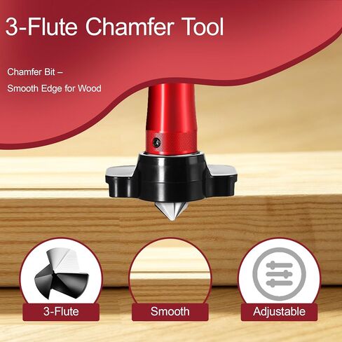 10 PCS Countersink Drill Bit Set – 82° Countersink Drill Bit and Adjustable Depth Stop Collar,4 Pcs 5/16", 2/5" Dual-Blade HSS Bits for Wood, Aluminum, Plastic, MDF, and Deck Installation in Kuwait