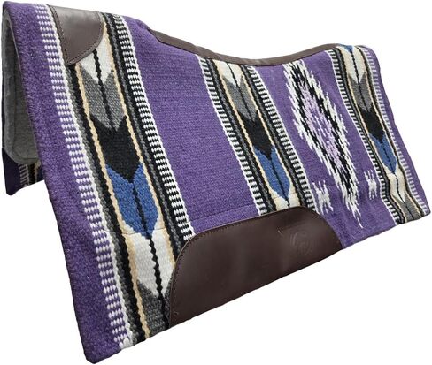 وسادة سرج غربية من الصوف النيوزيلندي بتصميم Contour Fit من Tahoe Heritage Navajo and Arrows مع لباد صوف ميموري بقاعدة سميكة 1 بوصة و34 بوصة × 38 بوصة in Kuwait