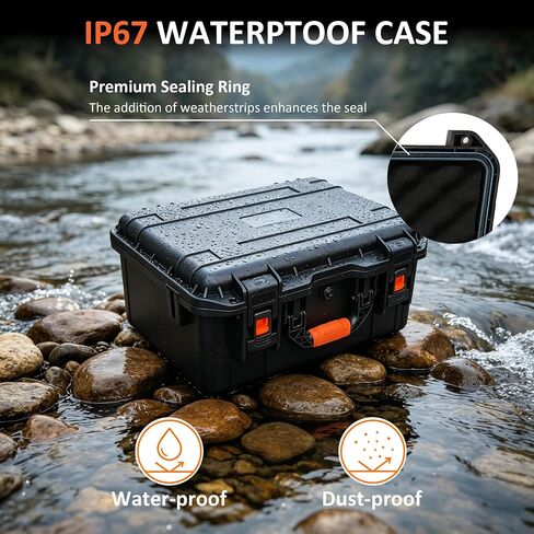 for Starlink Mini Case, Portable Hard Case with DIY Cutting Foam Fit for Star Link Mini Dish, Waterproof Shockproof for Starlink Accessories, Ideal for Travel Outdoor RV Camping Adventure in Kuwait