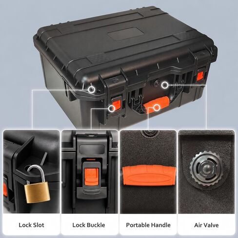 for Starlink Mini Case, Portable Hard Case with DIY Cutting Foam Fit for Star Link Mini Dish, Waterproof Shockproof for Starlink Accessories, Ideal for Travel Outdoor RV Camping Adventure in Kuwait