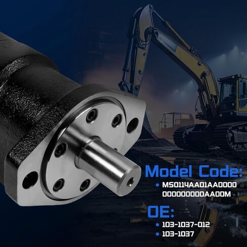 Hydraulic Motor 103-1037-012 103-1037 Replacement for Eaton Char-Lynn S Series, 11.4 cu in/rev Displacement 304 RPM High Torque Low Speed Orbital Motor for Construction Agriculture Mining in Kuwait