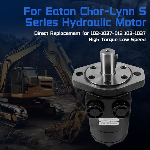 Hydraulic Motor 103-1037-012 103-1037 Replacement for Eaton Char-Lynn S Series, 11.4 cu in/rev Displacement 304 RPM High Torque Low Speed Orbital Motor for Construction Agriculture Mining in Kuwait