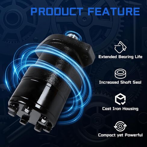 Hydraulic Motor 103-1037-012 103-1037 Replacement for Eaton Char-Lynn S Series, 11.4 cu in/rev Displacement 304 RPM High Torque Low Speed Orbital Motor for Construction Agriculture Mining in Kuwait