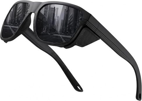Polarized Sports Sunglasses for Men Women, TR90 Lightweight Frame with Side Shields, UV400 in Kuwait