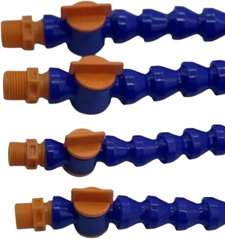 1PCS Pneumatic Tube 1/4" 3/8" 1/2" BPS Male Thread Plastic Flexible Water Oil Coolant Pipe Hose for lathe machine(Size:Round-300MM,Color:1/2") in Kuwait