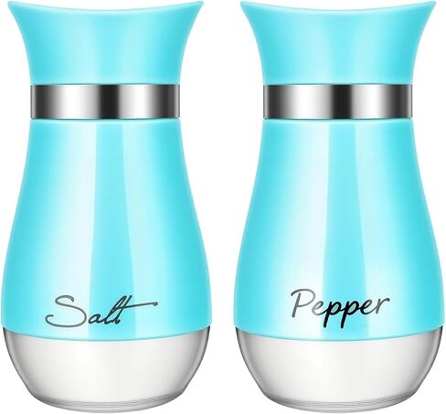 مجموعة هزازات الملح والفلفل مجموعة شاكر الملح الزجاجي وحاويات الفلفل Saleros Para Cocina Elegantes Salero حاويات المطبخ الكبيرة لموزع الملح للأملاح وتوابل الفلفل المطحون، سهلة التعبئة in Kuwait