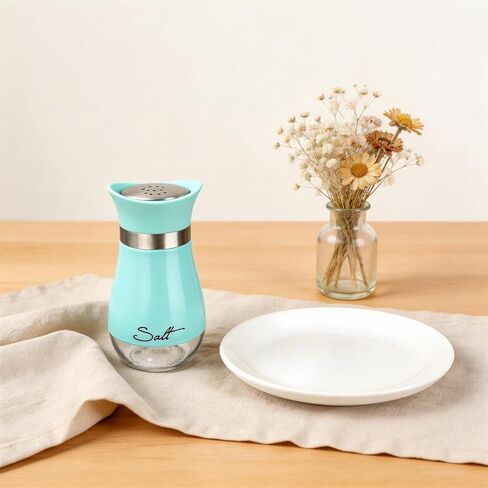 مجموعة هزازات الملح والفلفل مجموعة شاكر الملح الزجاجي وحاويات الفلفل Saleros Para Cocina Elegantes Salero حاويات المطبخ الكبيرة لموزع الملح للأملاح وتوابل الفلفل المطحون، سهلة التعبئة in Kuwait