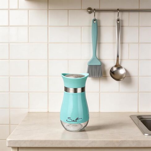 مجموعة هزازات الملح والفلفل مجموعة شاكر الملح الزجاجي وحاويات الفلفل Saleros Para Cocina Elegantes Salero حاويات المطبخ الكبيرة لموزع الملح للأملاح وتوابل الفلفل المطحون، سهلة التعبئة in Kuwait