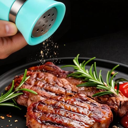 مجموعة هزازات الملح والفلفل مجموعة شاكر الملح الزجاجي وحاويات الفلفل Saleros Para Cocina Elegantes Salero حاويات المطبخ الكبيرة لموزع الملح للأملاح وتوابل الفلفل المطحون، سهلة التعبئة in Kuwait