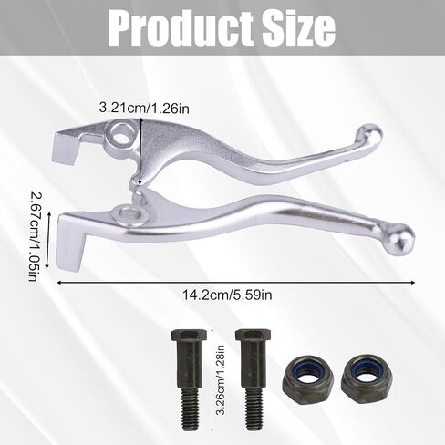 1 Pair Left and Right Handbrake Levers for Soleil01 Dirt Bike, Aluminum Alloy Hand Brake Levers with Mounting Hardware E-Bike Clutch Lever Replacement Parts for Soleil 01 Electric in Kuwait