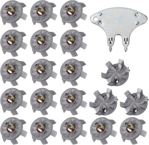 Penitue 20pcs Golf Shoe Spikes, TPU Material Premium Golf Shoe Spikes Replacements with Silver Cleats Spanner Suitable for Golf-Lover and Player in Kuwait