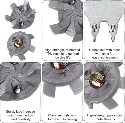 Penitue 20pcs Golf Shoe Spikes, TPU Material Premium Golf Shoe Spikes Replacements with Silver Cleats Spanner Suitable for Golf-Lover and Player in Kuwait